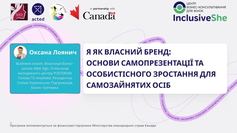 Я як власний бренд: основи самопрезентації та особистісного зростання для самозайнятих осіб